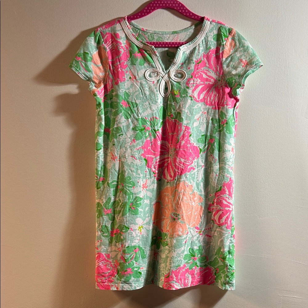 Lilly Pulitzer Kids Dress in Pink and‎ Green Floral
